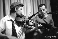 With Kevin Burke at the Godfrey Daniels Folk Club in Bethlehem, PA, 1981