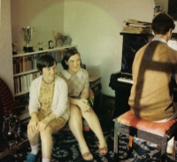 Maighread & Triona most likely singing 'Lady Madonna' with big brother on piano in the sitting room in Kells c. 1971