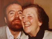 Mícheál with his mother Bríd